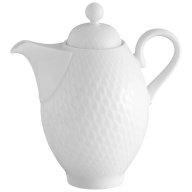 Essigkännchen, Form "Wellenspiel Relief", Weiß, H 13 cm