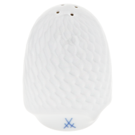 Salzstreuer, Form "Wellenspiel Relief", Weiß, H 7 cm