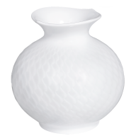 Vase mit Relief, Form "Wellenspiel Relief", Weiß, H 9 cm