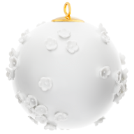 Baumschmuck Kugel Schneeballblüten, Weiß, Ø 5 cm