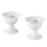 Eierbecher-Set, 2-tlg., Form "Wellenspiel Relief"