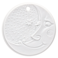 Moon, white, without glaze, H 4,2 cm
