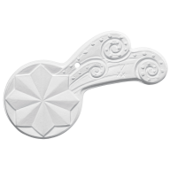 Falling star, white, without glaze, L 7 cm