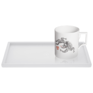 Homeoffice-Set, 2-tlg., Henkelbecher "Ming Dragon", Platte "MEISSEN® Cosmopolitan" Weiß