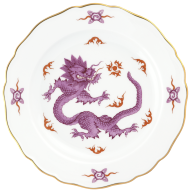 Starter- and Dessert Plate, Shape "New Cutout", Ming dragon, purple, Ø 18 cm
