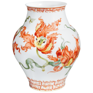 Vase "Stilisierte Papageitulpen", Stilisierte Malerei nach Börner, H 44 cm