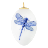 Osterei, Libelle, blau, H 5 cm