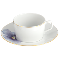Kaffeetasse, Form "MEISSEN® Cosmopolitan", "Giant Bloom", Stiefmütterchen, Goldrand, V 0,25 l