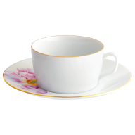 Cappuccinotasse, Form "MEISSEN® Cosmopolitan", Giant Bloom, Mohn,Goldrand, V 0,3 l