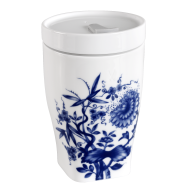 Coffee to go Becher mit Porzellandeckel, klein, Form "Nova", "The Original", weiß, V 0,35 l