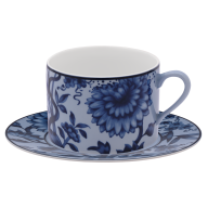 Cappuccino cup & saucer, "The Original", blue, V 0,25 l