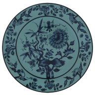 Charger Plate, Shape "No 41", "The Original", petrol, Ø 33 cm