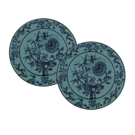 Bread & Butter Plate set, 2-pc, Shape "No 41", "The Original", petrol