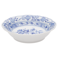 Dessertschale, Form "Neuer Ausschnitt", Zwiebelmuster, kobaltblau, weißer Rand, Ø 14,5 cm