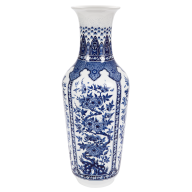 Vase "Blütenrankenmalerei", H 62 cm