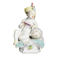 Uhr Putto mit Flöte