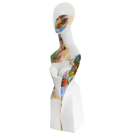 Female Bust with Mask and Hat, H 29 cm