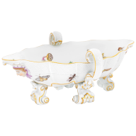 Sauciere, Blumen und Insekten nach Merian, L 25,5 cm