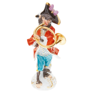 Monkey Orchestra French Horn Player, H 15 cm