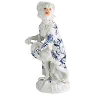 Affenkapelle Drehleierspieler, Zwiebelmuster, H 13,5 cm