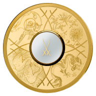 Medaille "315 Jahre MEISSEN" (1oz Ag, vergoldet)