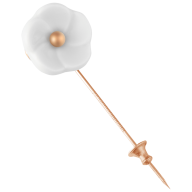 Reversnadel 1739 Royal Blossom, Blüte M mit Goldkugel, 925 Silber rosé vergoldet