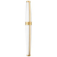 MEISSEN® Porzellan Mascara Rollerball, Weiß mit Gold, H 18,5 cm