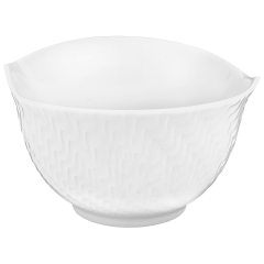 Kopchen, Form "Wellenspiel Relief", Weiß, H 4,9 cm