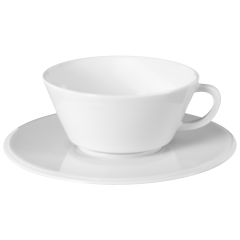 Tea cup & saucer, Shape "Vitruv", white