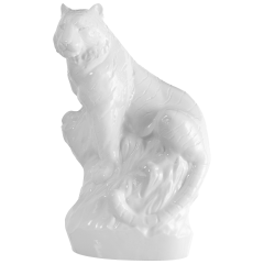 Tiger, groß, Weiß, H 33 cm