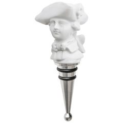 Bottle Stopper, "MEISSEN Bottle Tops", Cavalier, white, H 11 cm