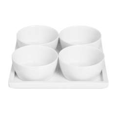 Dipschalen-Set, 5-tlg., Form "MEISSEN® Cosmopolitan", Weiß