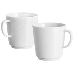 Mug set, 2-pcs, Shape "Vitruv Graphic", white