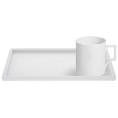 Homeoffice-Set, 2-tlg., Henkelbecher "Berlin", Platte "MEISSEN® Cosmopolitan", Weiß