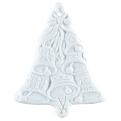 Tree decoration, bell with candle, Medals white, H 5 cm