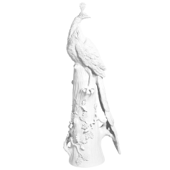 Peacock on bole, H 121 cm