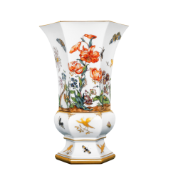 Vase "Alter Blumenmalerei, Schmetterlingen und Vögel", H 27,5 cm