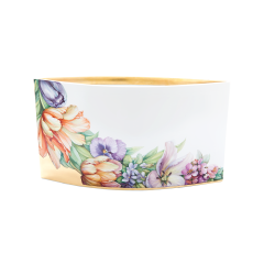 Faltvase "Blumenmalerei nach Monika Zeinar", H 16 cm