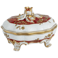 Terrine mit Pfefferschote, Lim. 25, H 11,5 cm