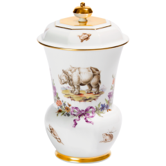 Pokal "Exotische Tiere", H 18 cm