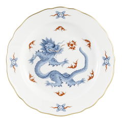 Vorspeise- und Dessertteller, Form "Neuer Ausschnitt", Ming-Drache, blau, Ø 18 cm