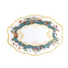 Schale "Schwanrelief", Form "Schwanendessin", 38 x 28 cm