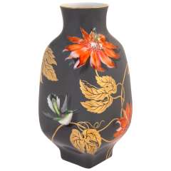 Vase II, Passionflower & Hummingbirds, lim. 15, Shape "nova", H 34 cm
