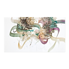 Wandbild Unikat "Love Story", Unikat Khaled Al-Saai, 42 x 72 cm