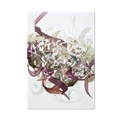 Wandbild Unikat "Happy Talk", Unikat Khaled Al-Saai, 75 x 51 cm