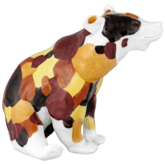 Kragenbär, Meissen Atelier,Indian Summer Look, Lim., H 8 cm