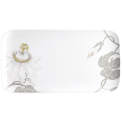 Plate, rectangular, Shape "nova", Passion flower, 30 x 16 cm