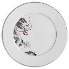 Starter- and Dessert Plate, Shape "Vitruv", Fortune Dragon, Ø 22 cm