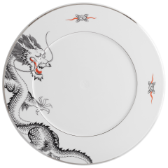 Charger Plate, Shape "Vitruv", Fortune Dragon, Ø 34 cm