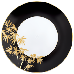 Dinner Plate, large, Shape "MEISSEN® Cosmopolitan", "Golden Bamboo", Ø 30 cm